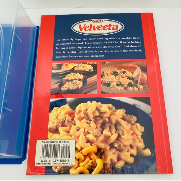 Vintage Kraft Velveeta Cheese Plastic Storage Container & Paperback Cookbook - Picture 3 of 13